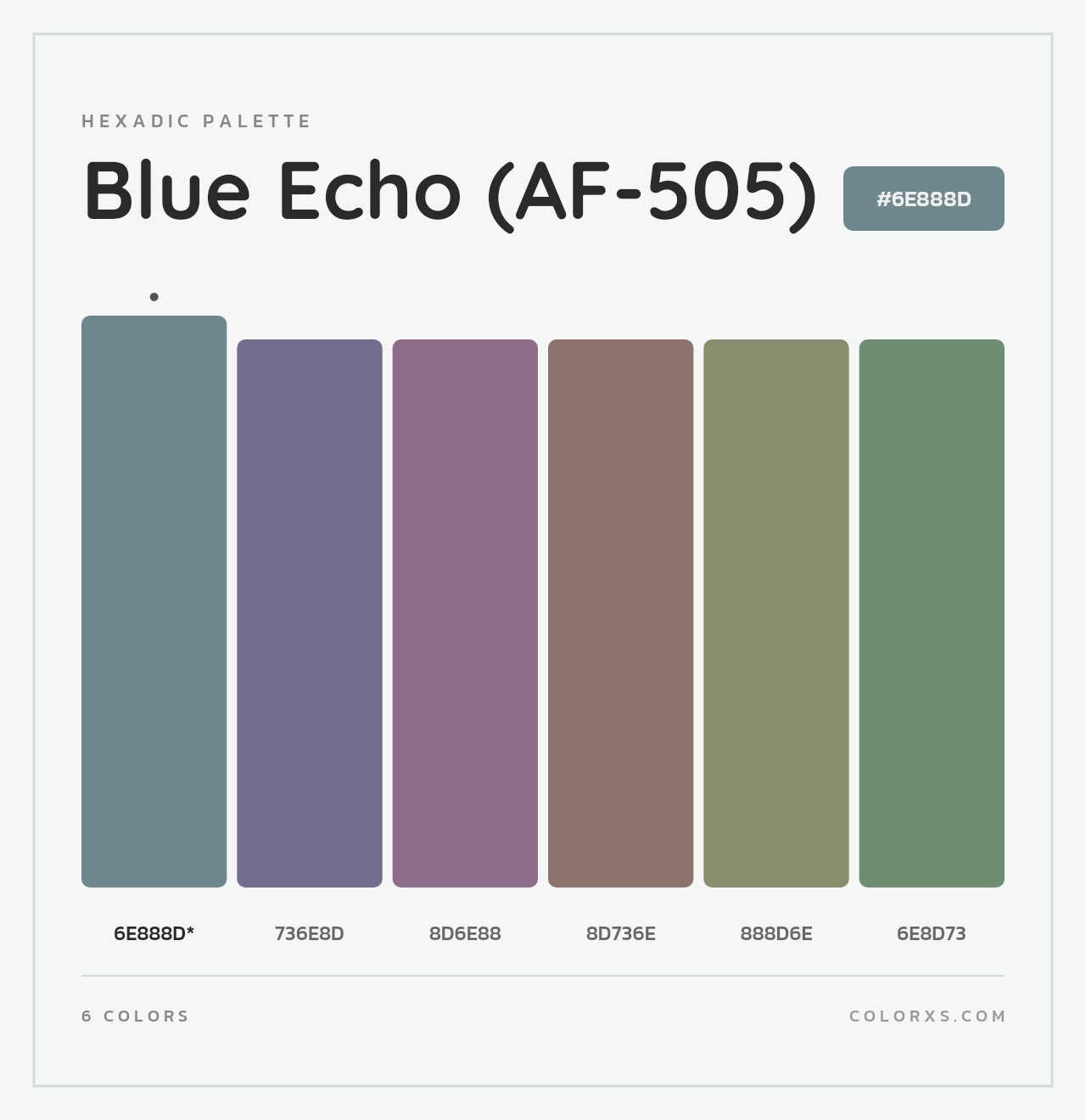 Blue Echo (AF-505) - Hexadic Color Palette