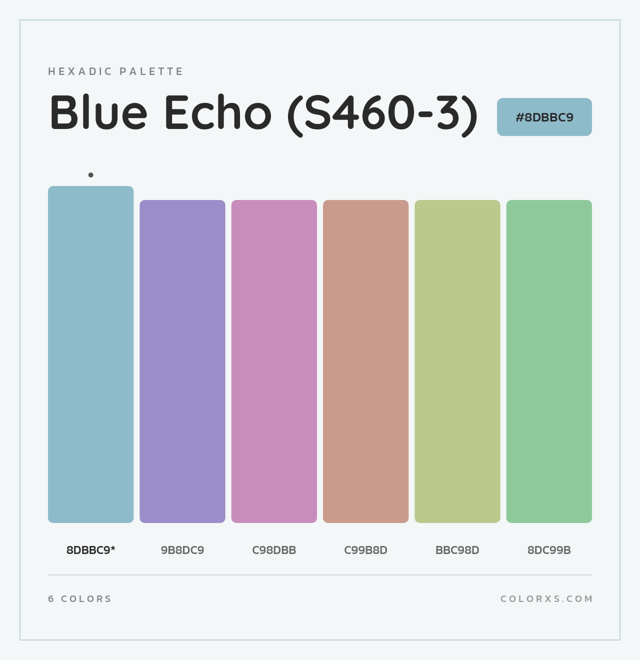 Blue Echo (S460-3) - Hexadic Color Palette