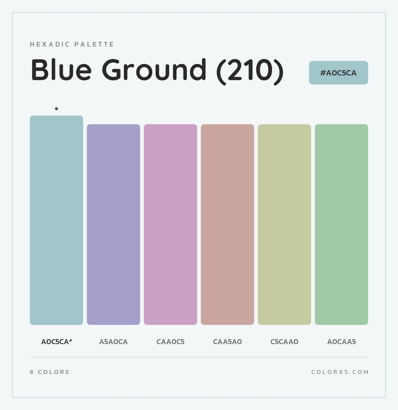 Blue Ground (210) - Hexadic Color Palette