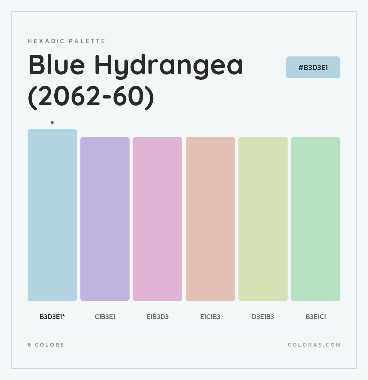 Blue Hydrangea (2062-60) - Hexadic Color Palette