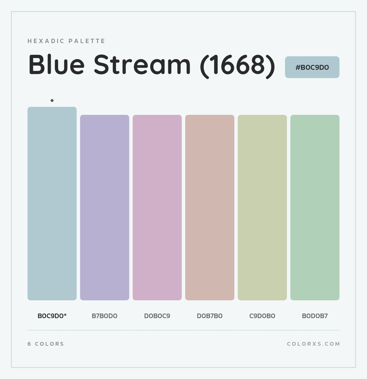Blue Stream (1668) - Hexadic Color Palette