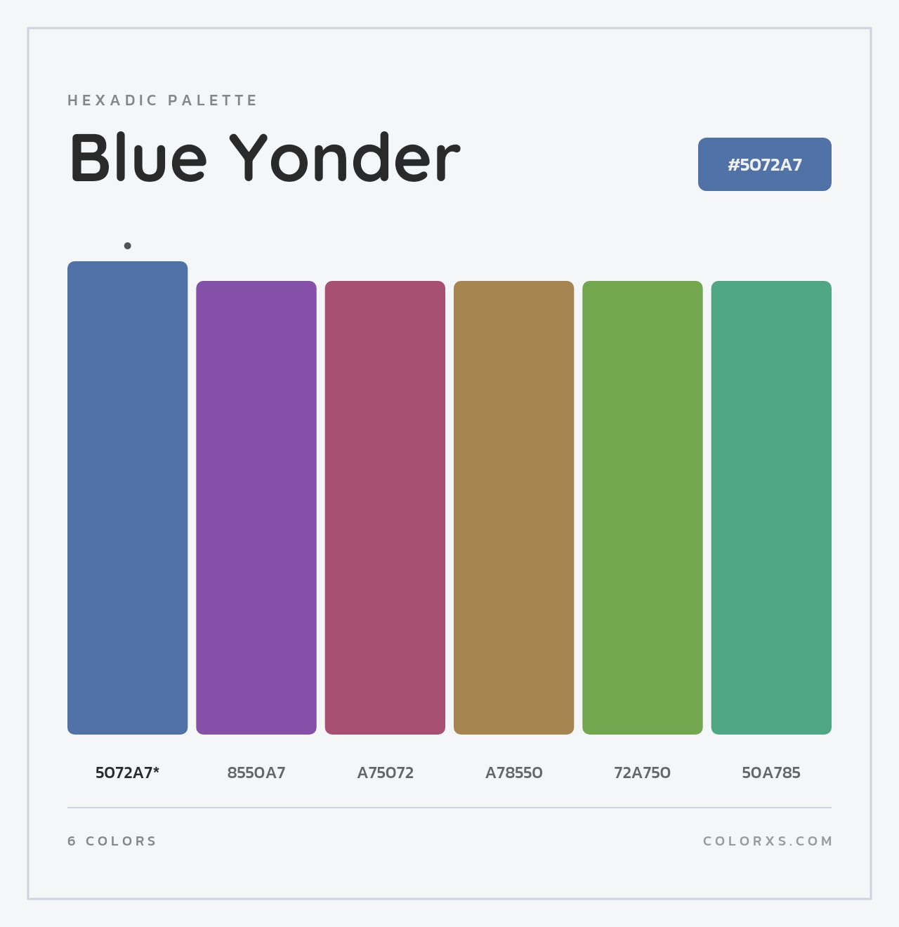 Blue Yonder - Hexadic Color Palette