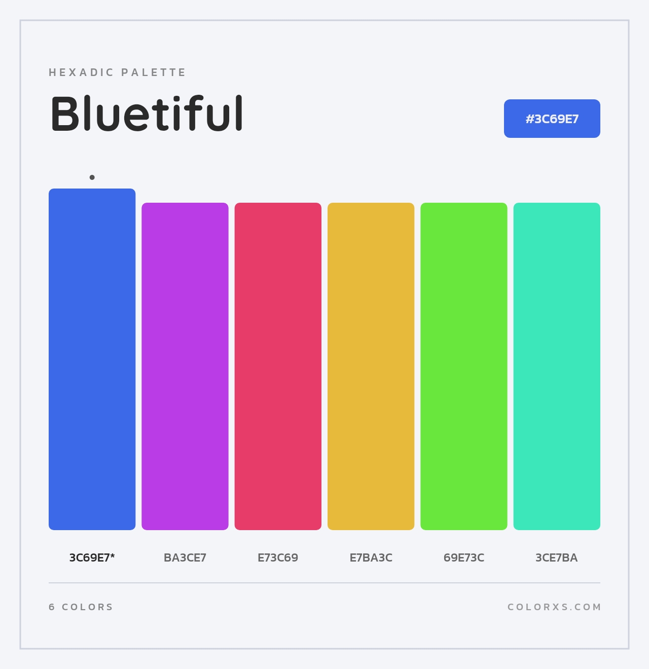 Bluetiful - Hexadic Color Palette