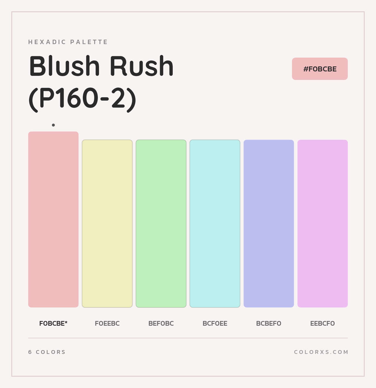 Blush Rush (P160-2) - Hexadic Color Palette