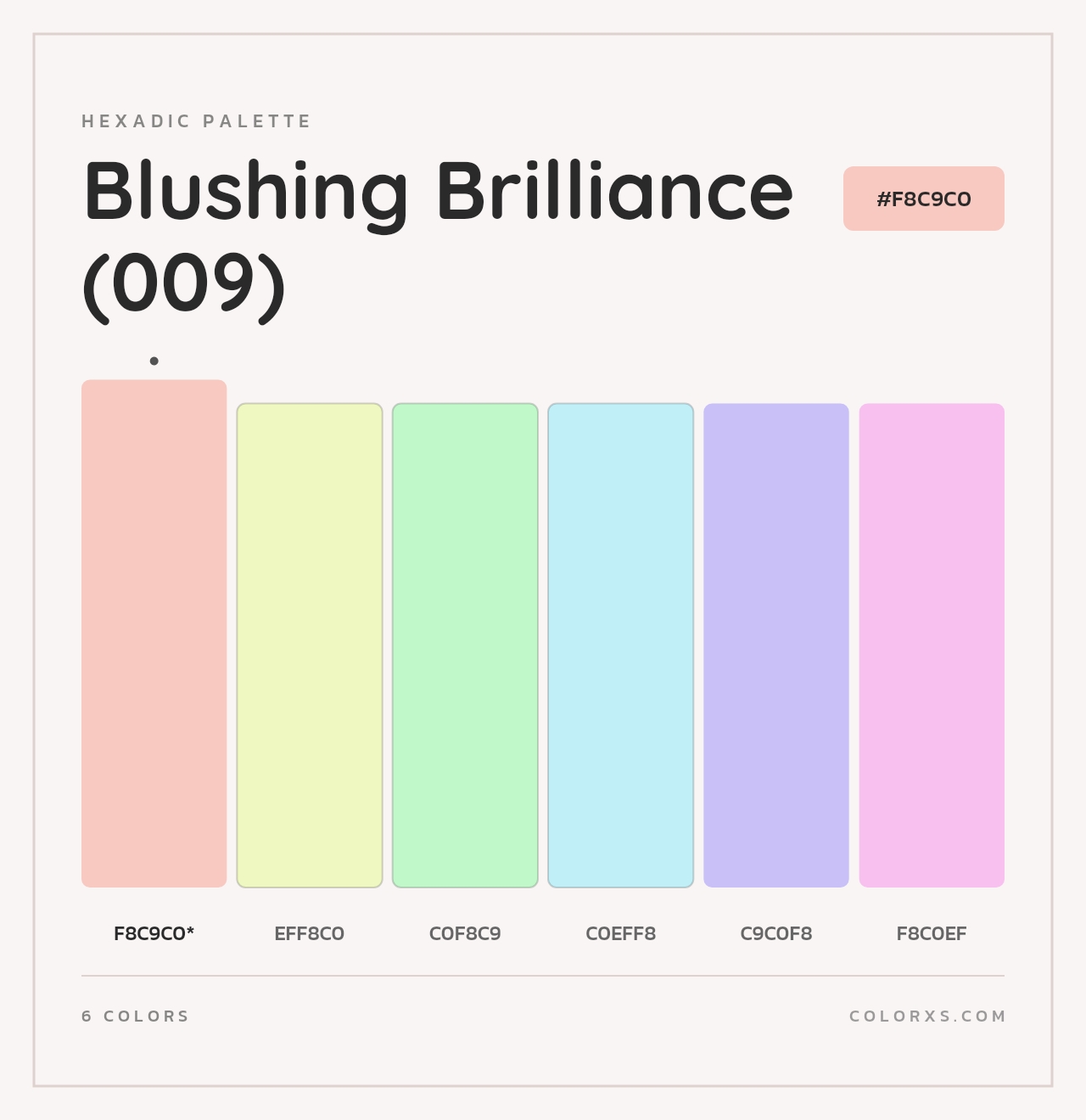 Blushing Brilliance (009) - Hexadic Color Palette