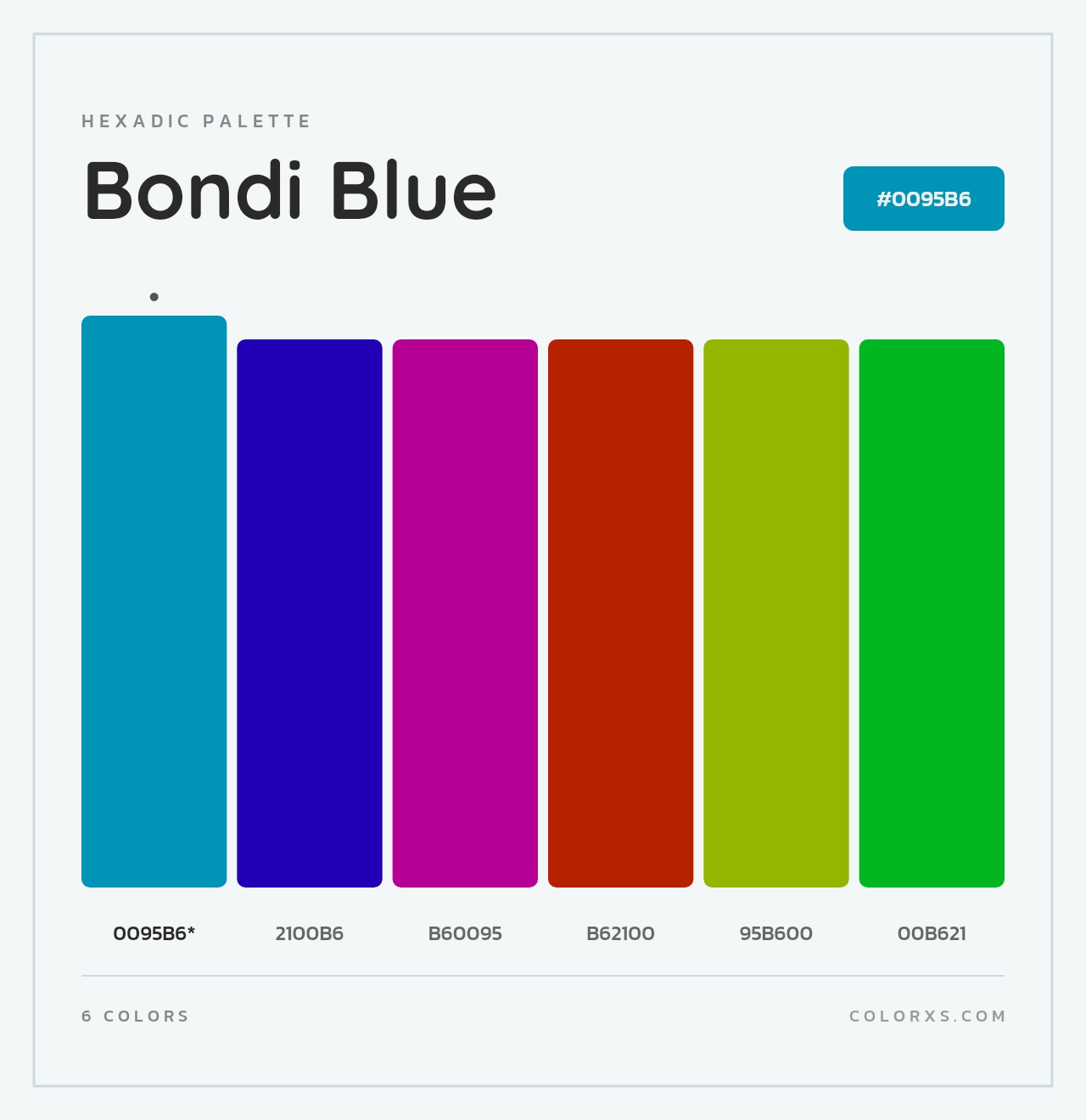 Bondi Blue - Hexadic Color Palette