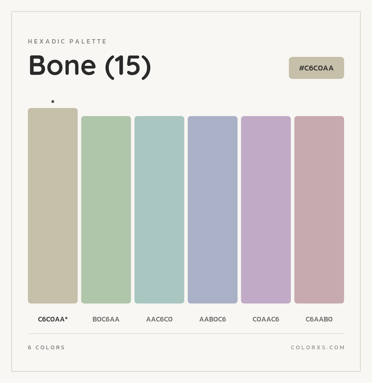 Bone (15) - Hexadic Color Palette