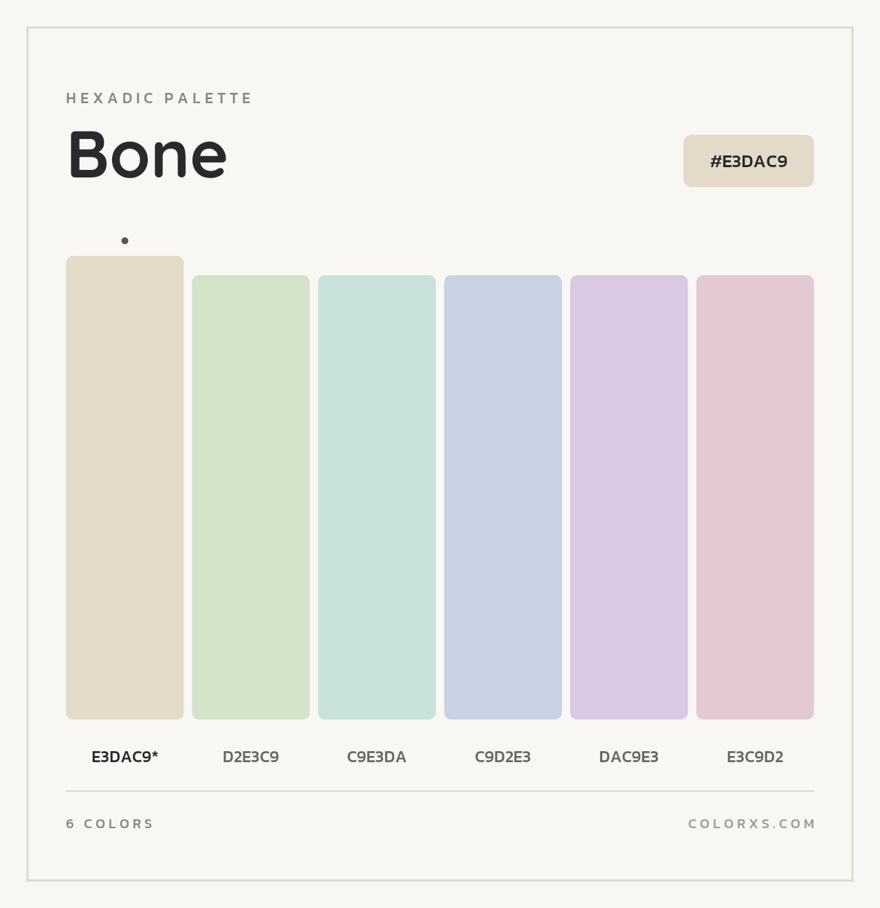 Bone - Hexadic Color Palette