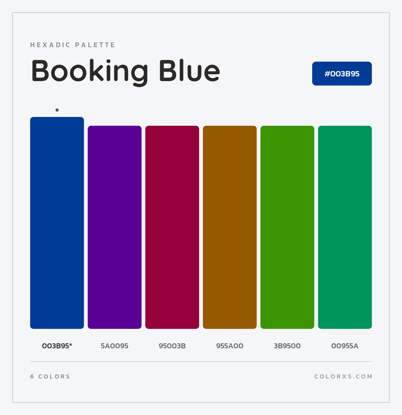 Booking Blue - Hexadic Color Palette