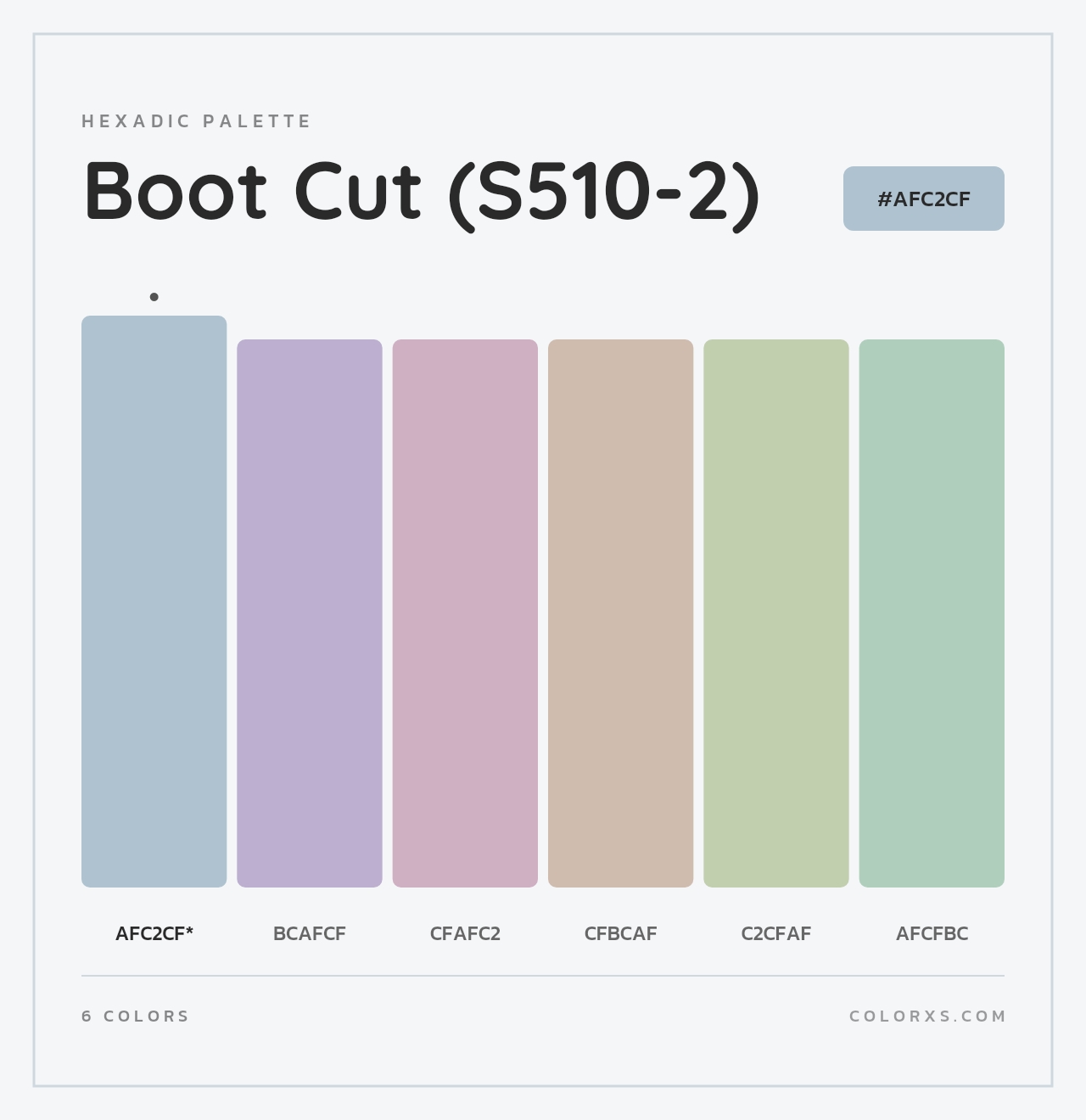Boot Cut (S510-2) - Hexadic Color Palette