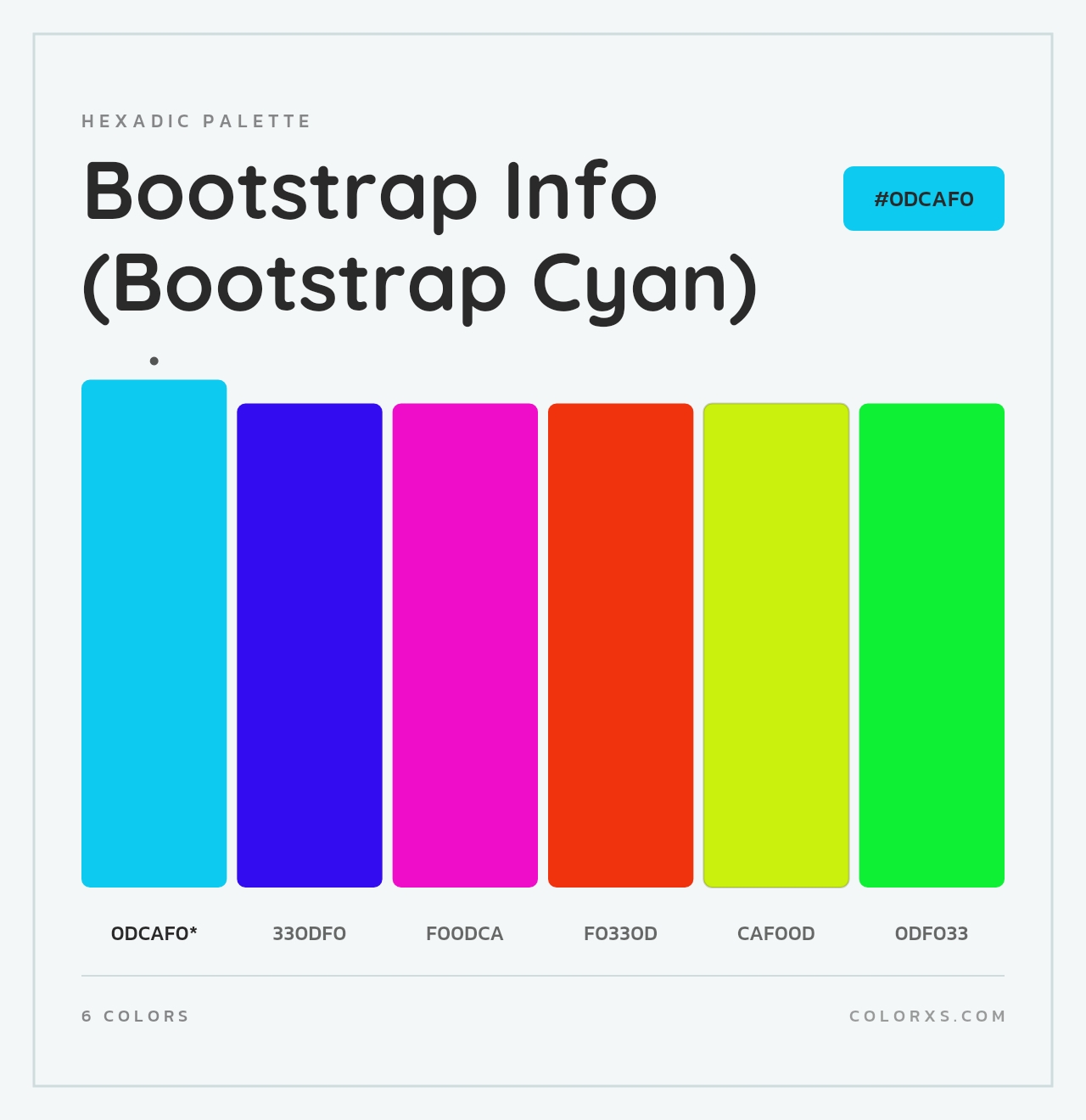 Bootstrap Info (Bootstrap Cyan) - Hexadic Color Palette