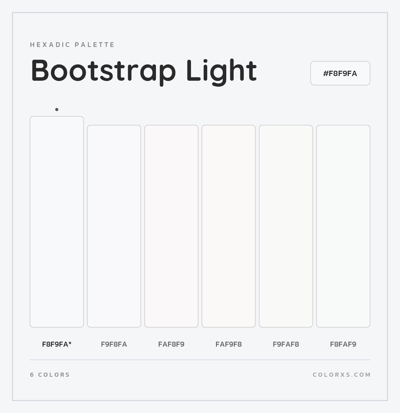 Bootstrap Light - Hexadic Color Palette