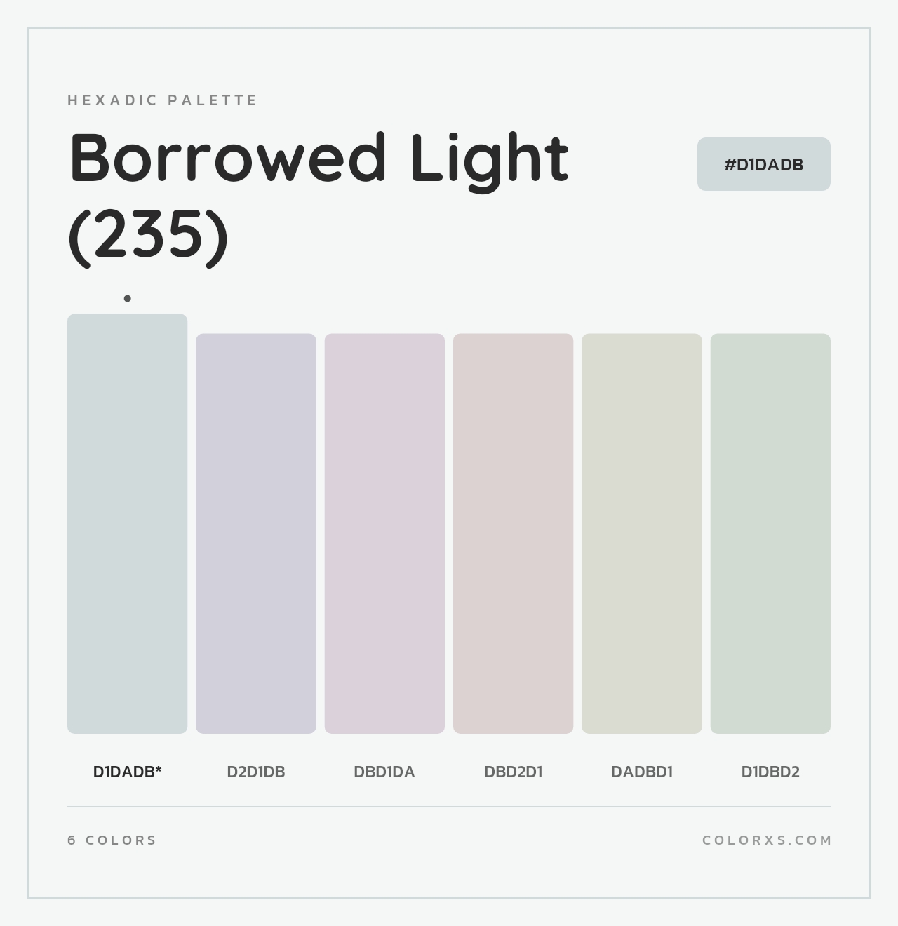 Borrowed Light (235) - Hexadic Color Palette