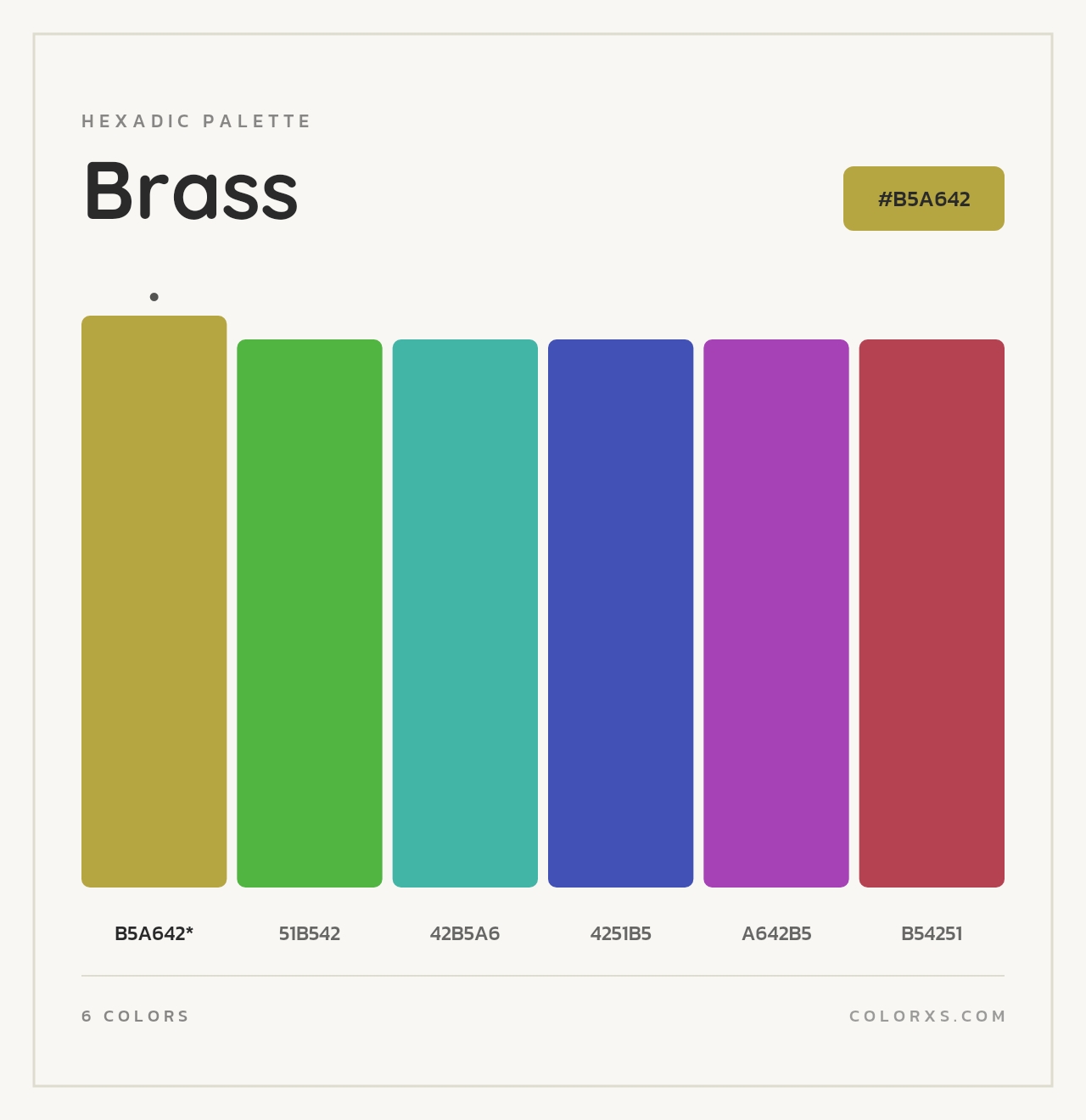 Brass - Hexadic Color Palette