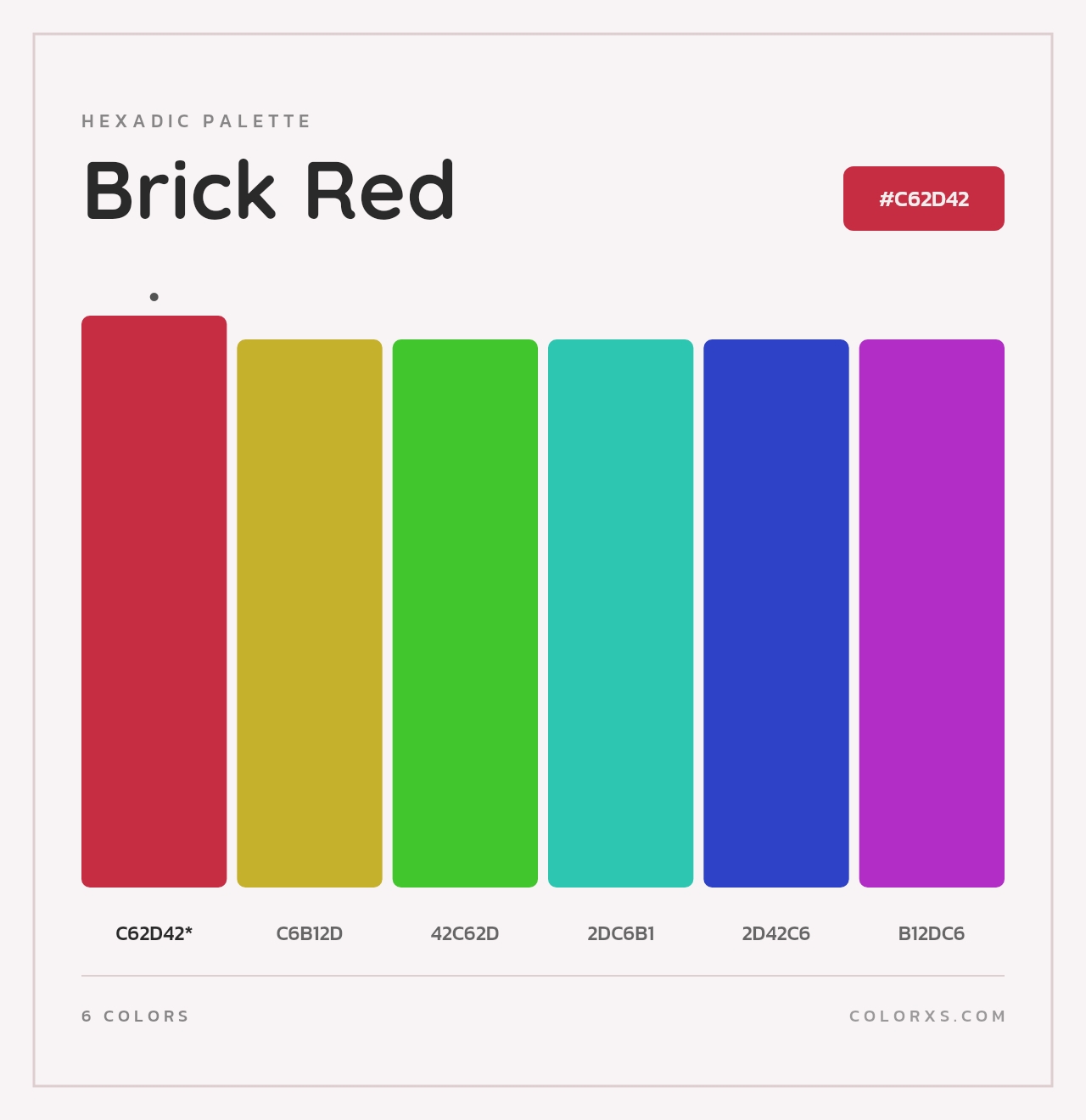 Brick Red - Hexadic Color Palette