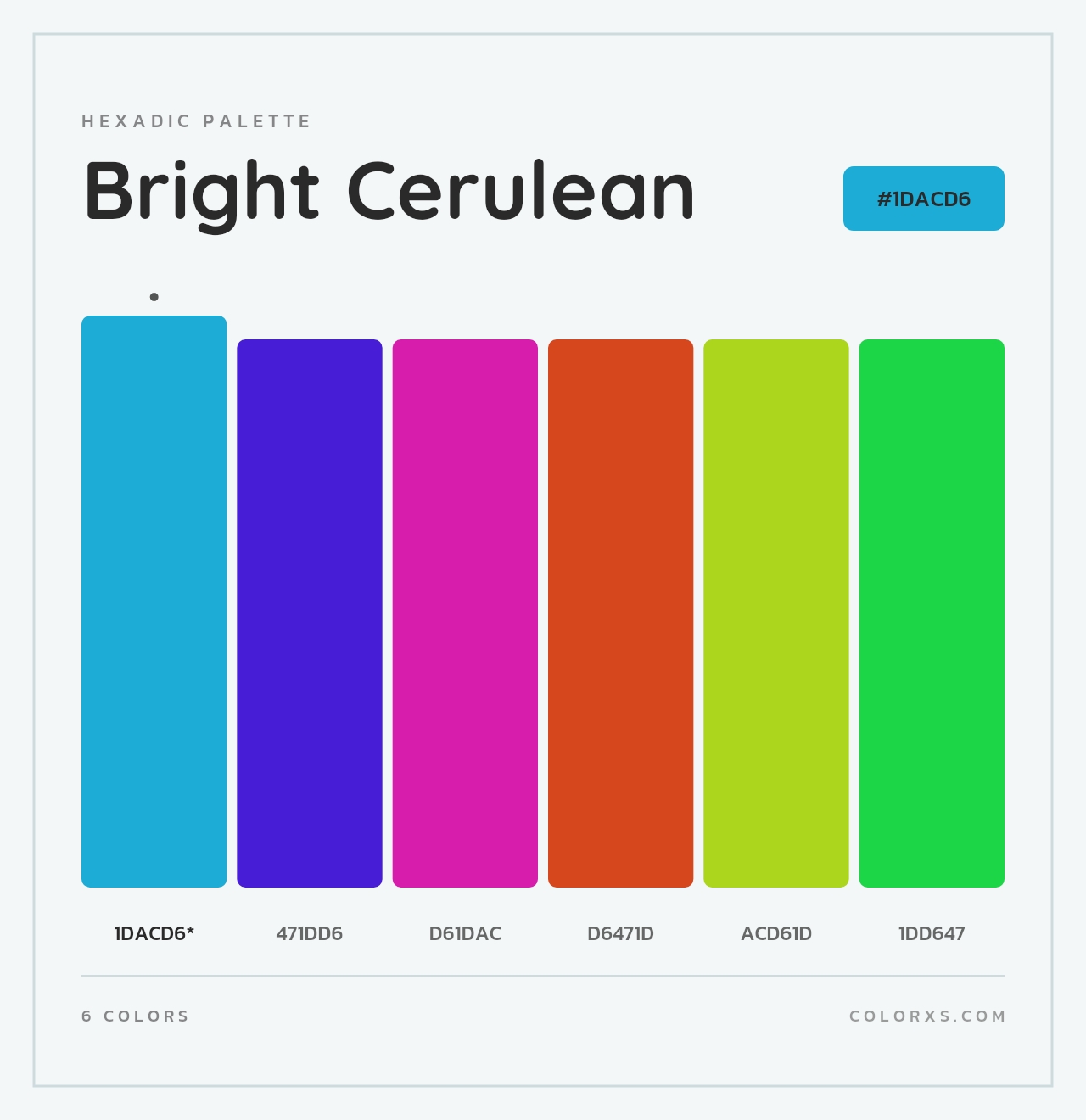 Bright Cerulean - Hexadic Color Palette