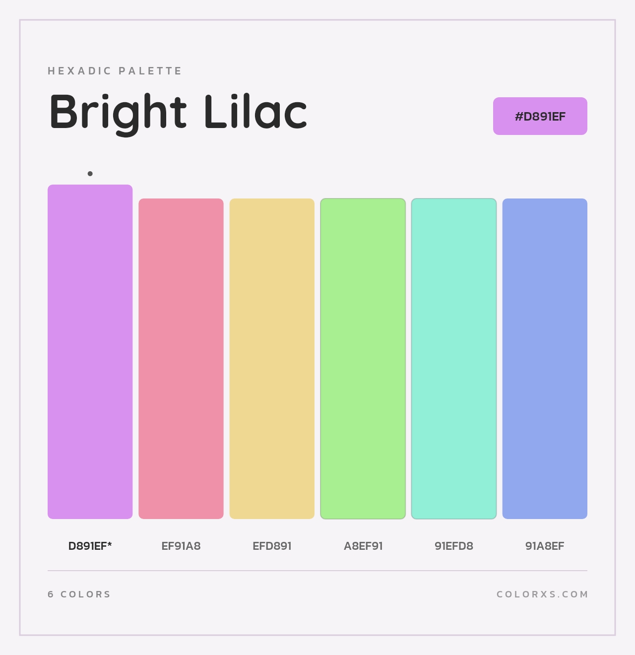 Bright Lilac - Hexadic Color Palette
