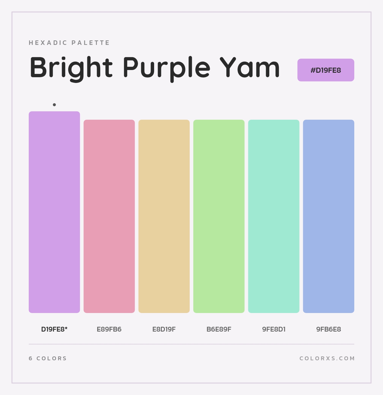 Bright Purple Yam - Hexadic Color Palette