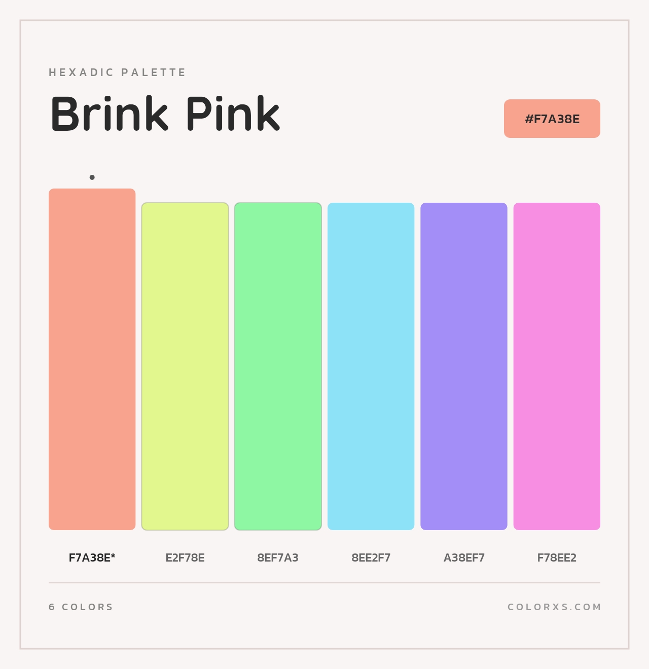 Brink Pink - Hexadic Color Palette