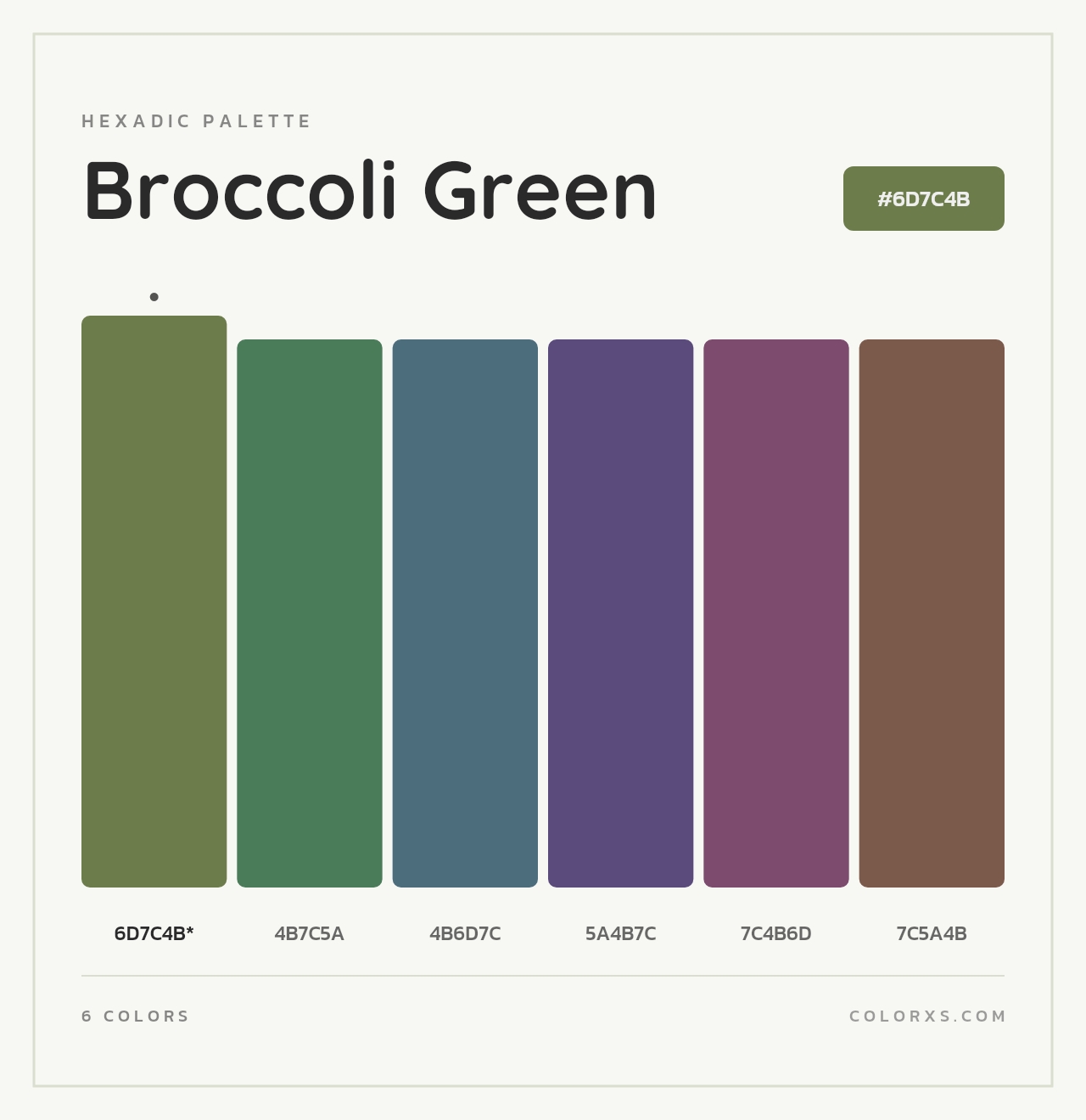 Broccoli Green - Hexadic Color Palette