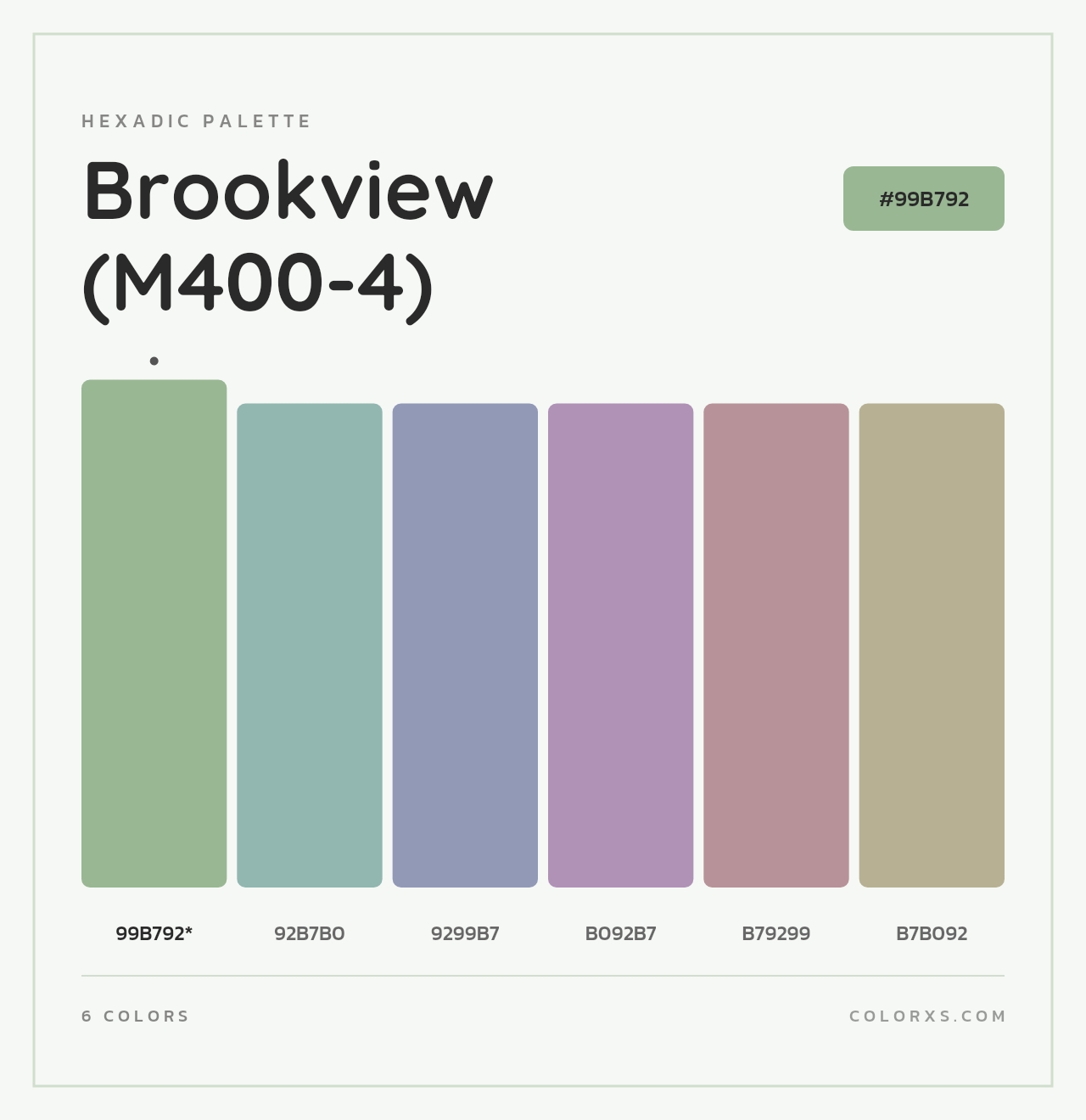 Brookview (M400-4) - Hexadic Color Palette