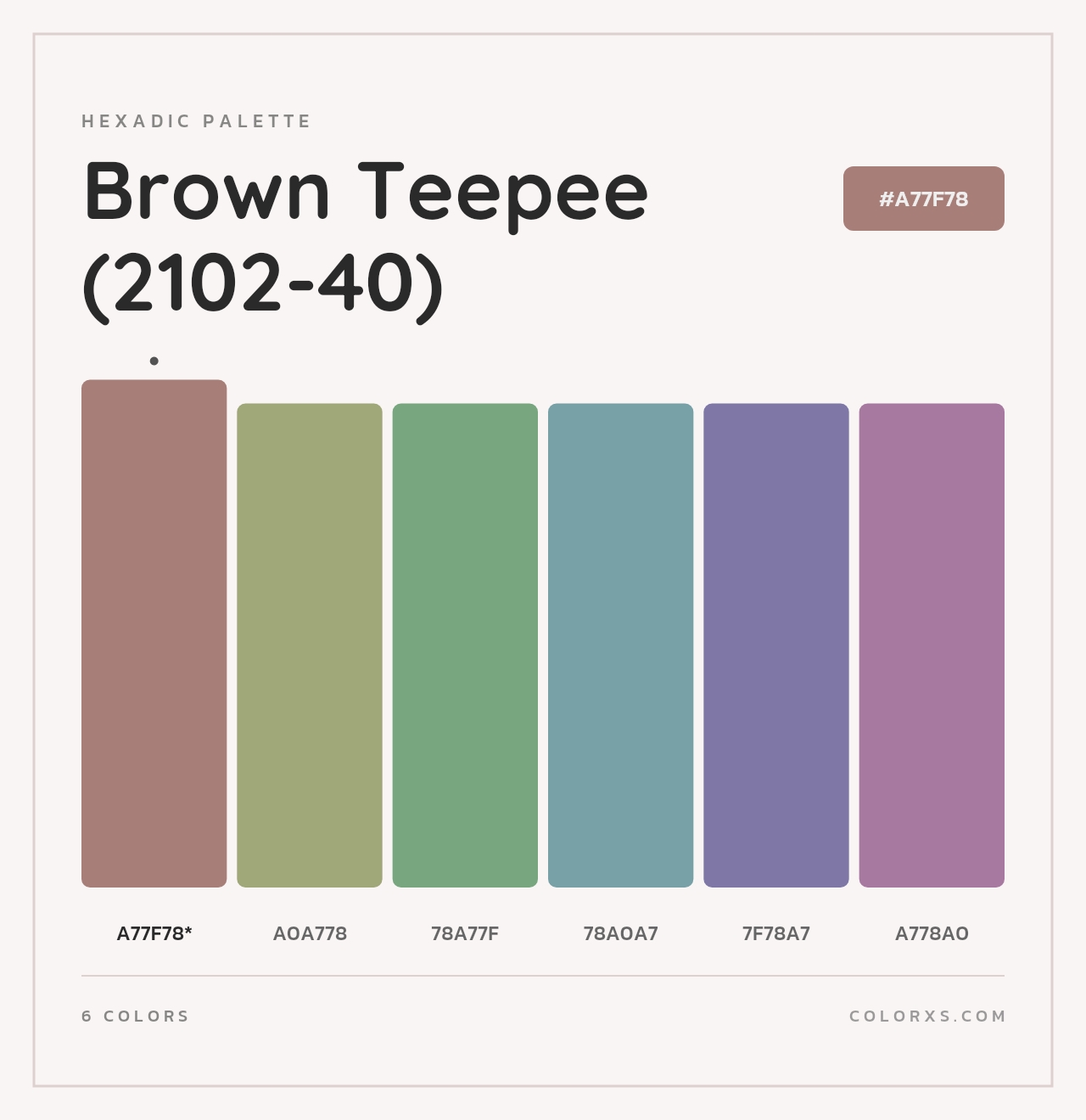 Brown Teepee (2102-40) - Hexadic Color Palette