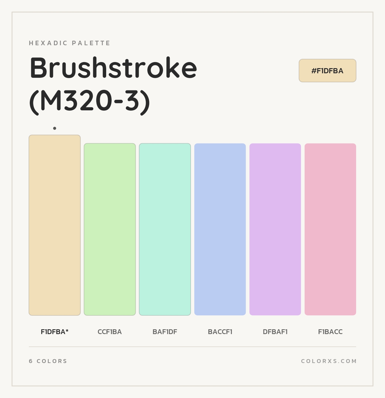 Brushstroke (M320-3) - Hexadic Color Palette