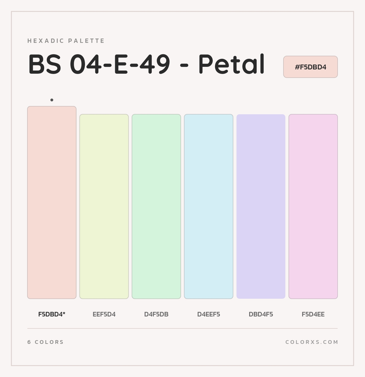 BS 04-E-49 - Petal - Hexadic Color Palette
