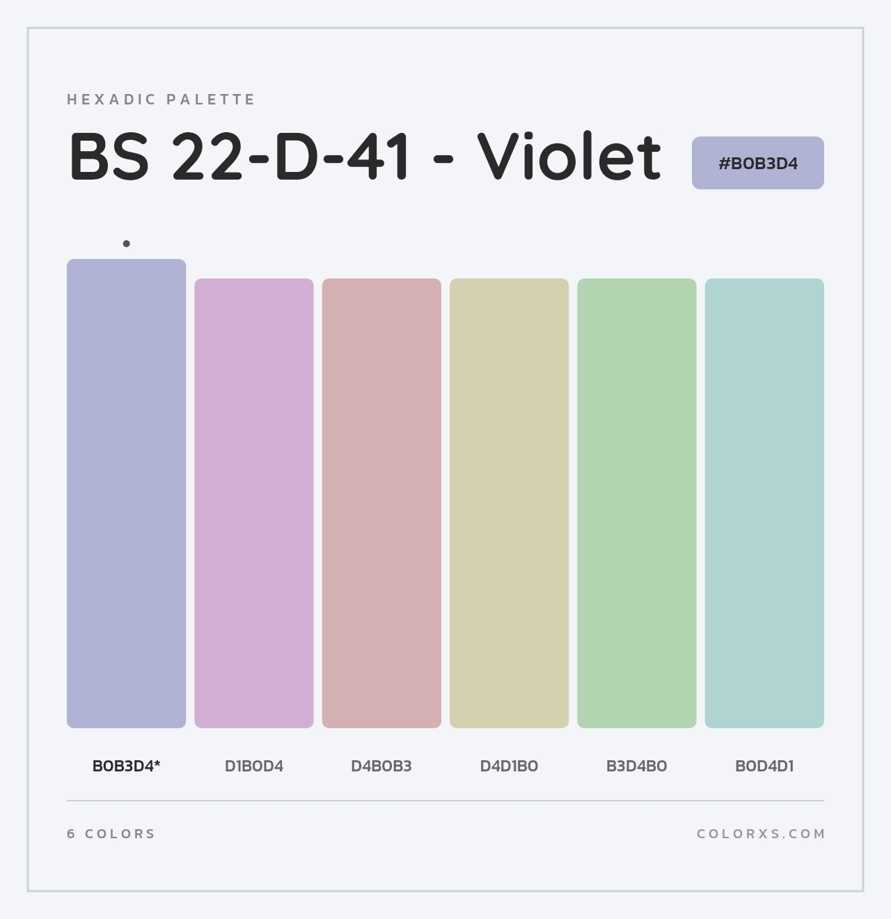 BS 22-D-41 - Violet - Hexadic Color Palette