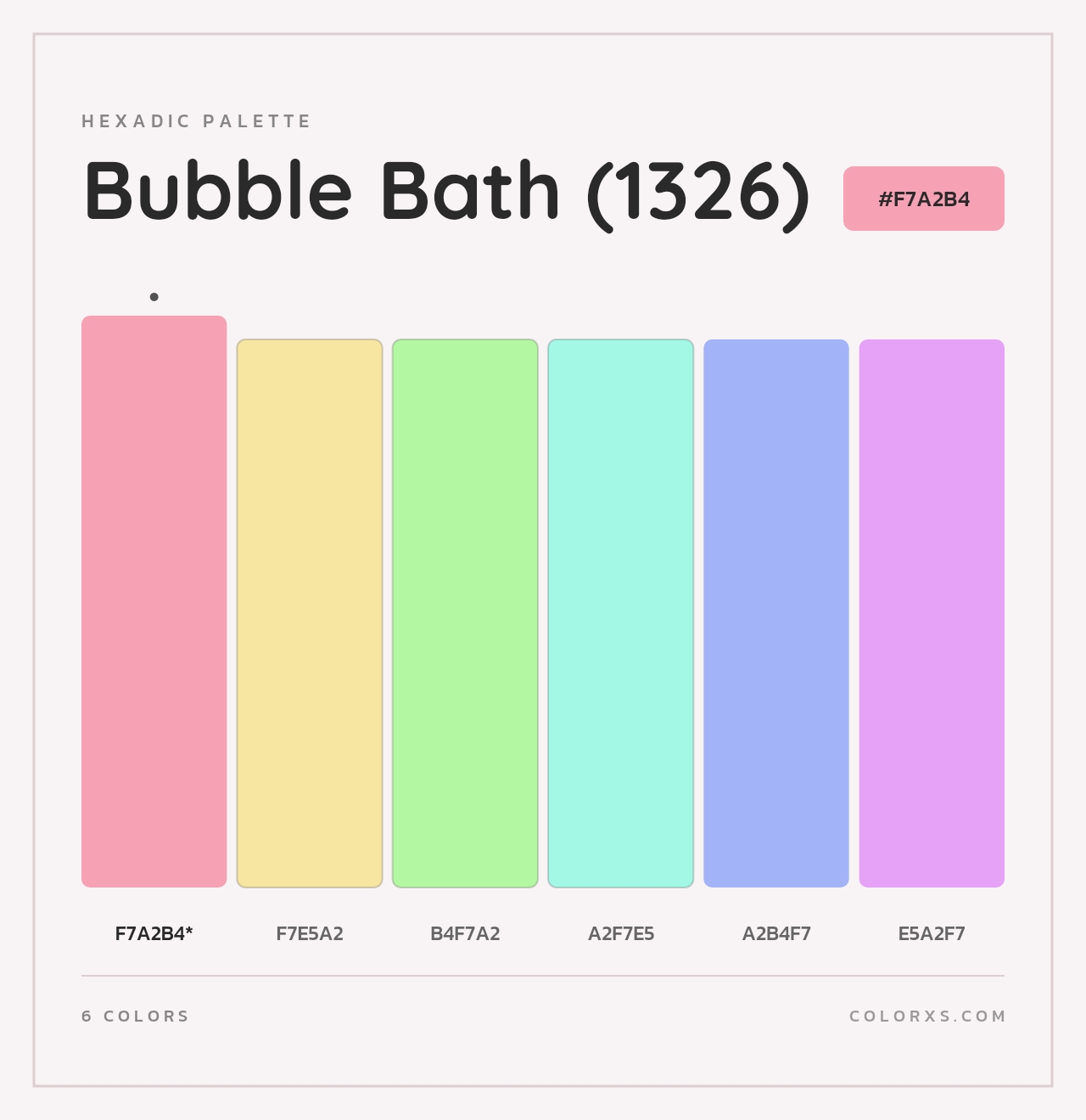 Bubble Bath (1326) - Hexadic Color Palette