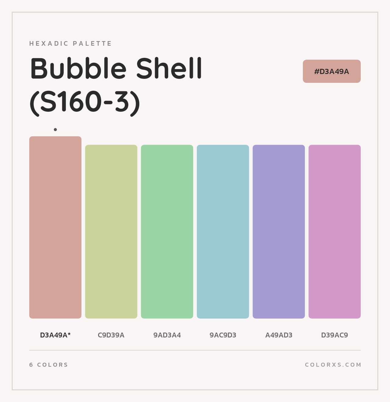 Bubble Shell (S160-3) - Hexadic Color Palette