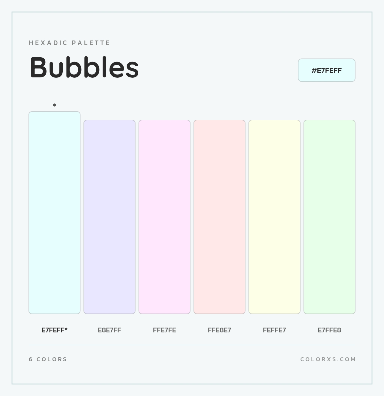 Bubbles - Hexadic Color Palette