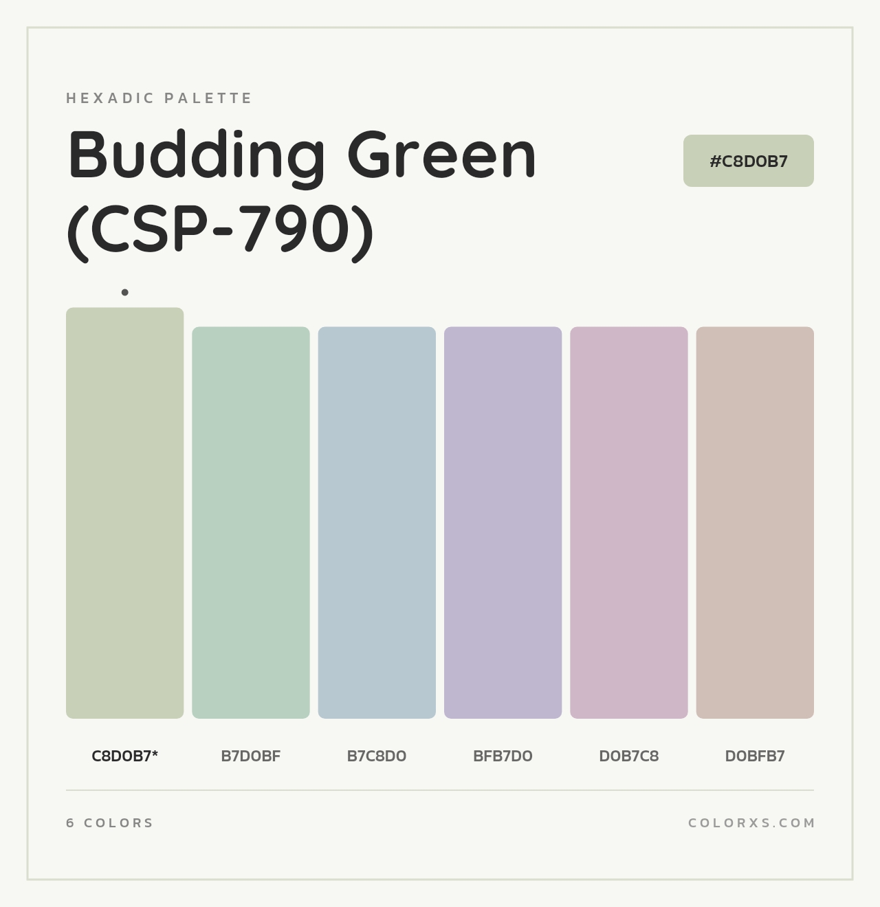 Budding Green (CSP-790) - Hexadic Color Palette
