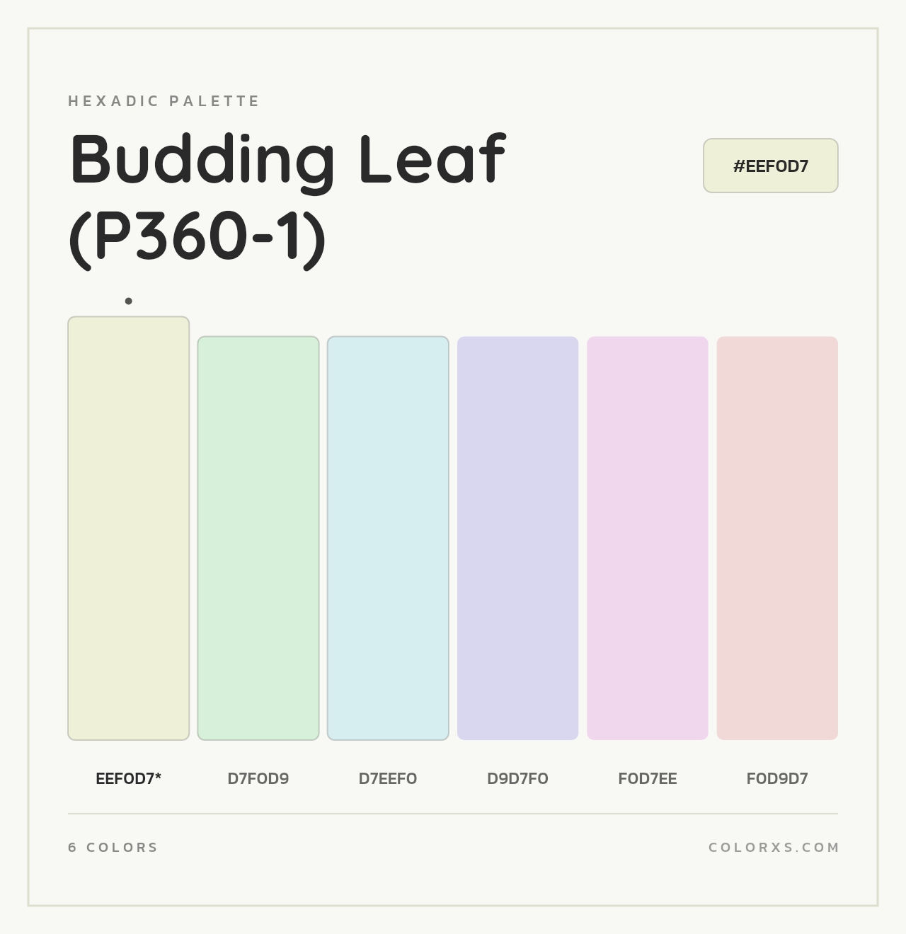 Budding Leaf (P360-1) - Hexadic Color Palette