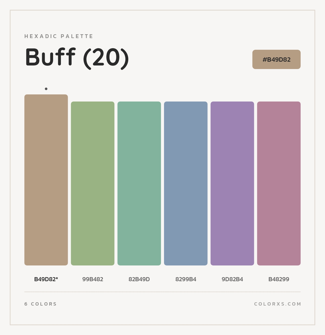 Buff (20) - Hexadic Color Palette