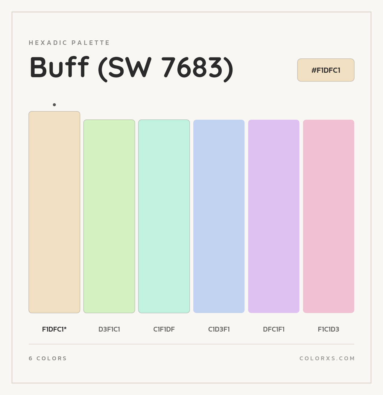 Buff (SW 7683) - Hexadic Color Palette