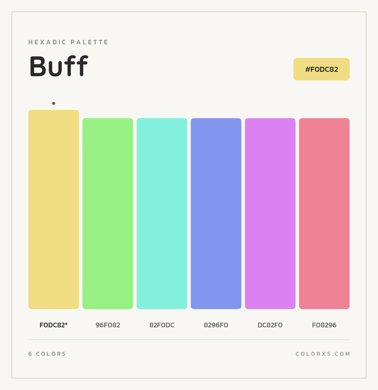 Buff - Hexadic Color Palette