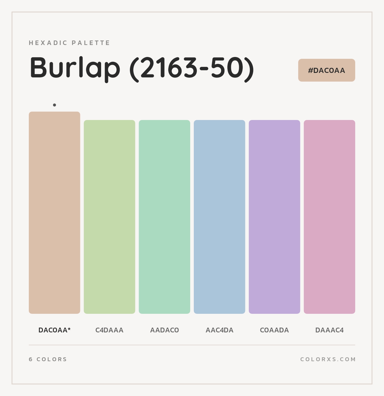 Burlap (2163-50) - Hexadic Color Palette
