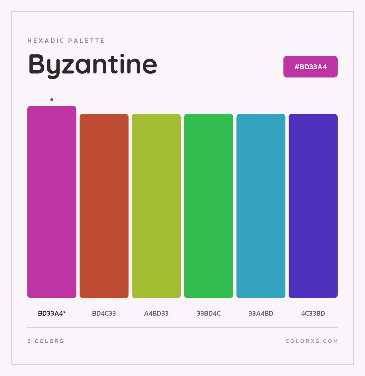 Byzantine - Hexadic Color Palette