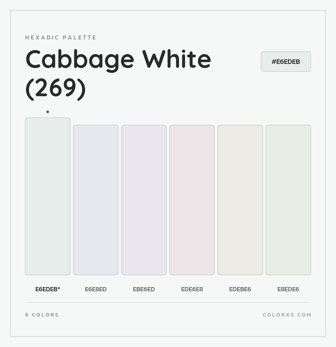 Cabbage White (269) - Hexadic Color Palette