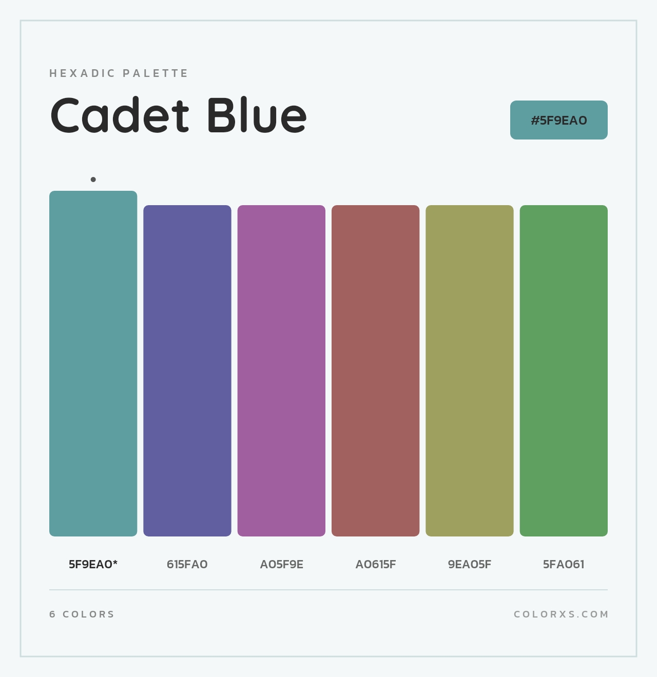 Cadet Blue - Hexadic Color Palette