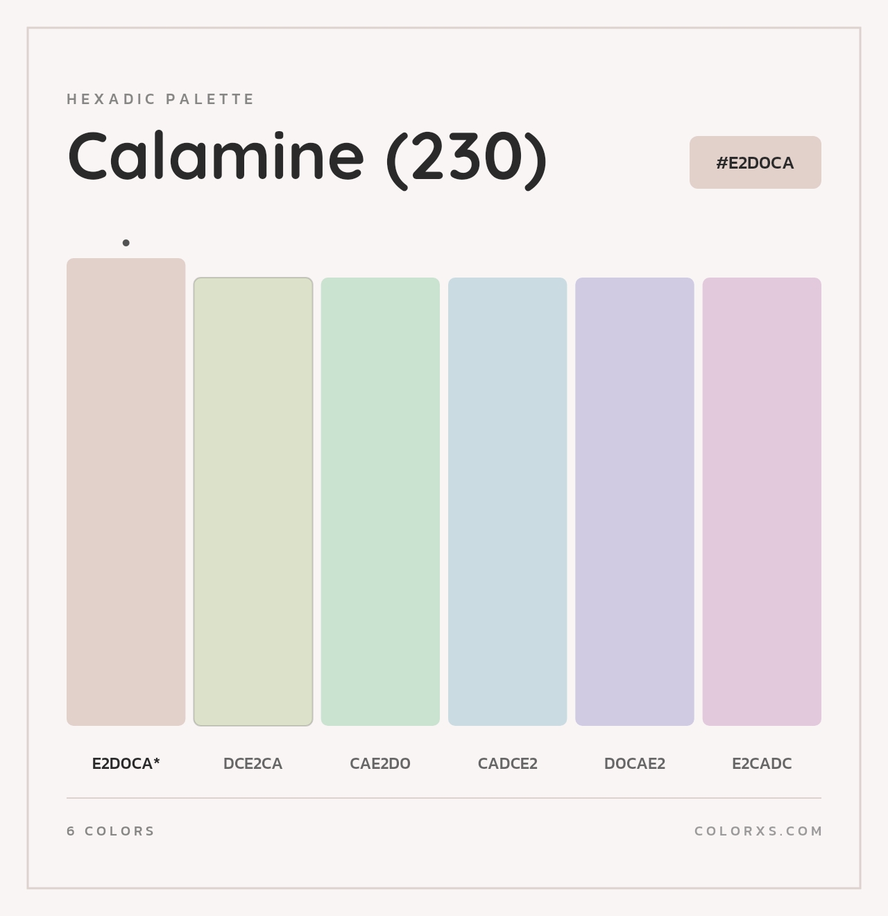 Calamine (230) - Hexadic Color Palette