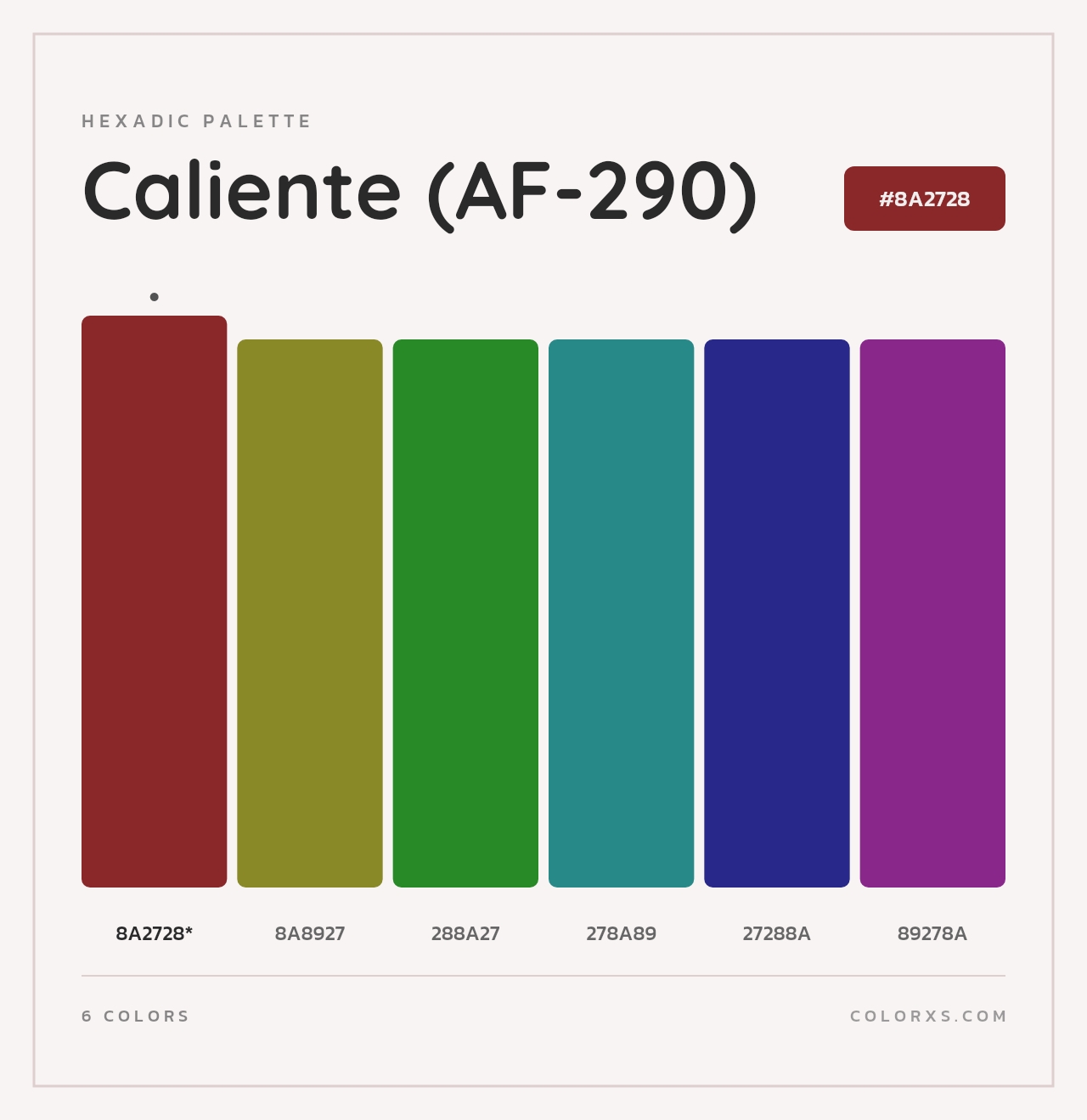 Caliente (AF-290) - Hexadic Color Palette