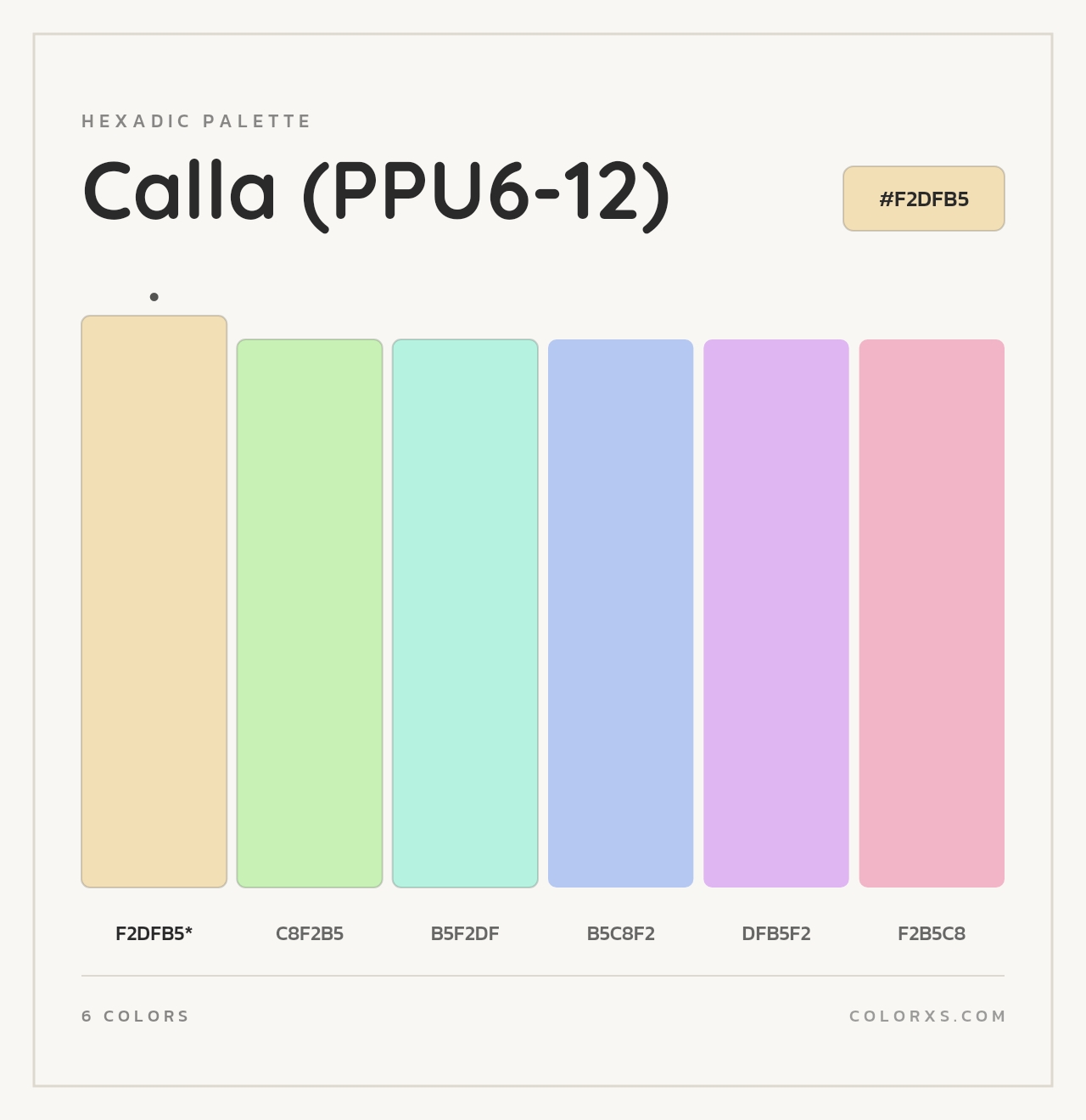 Calla (PPU6-12) - Hexadic Color Palette