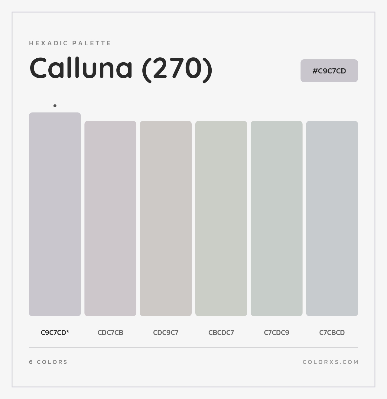 Calluna (270) - Hexadic Color Palette