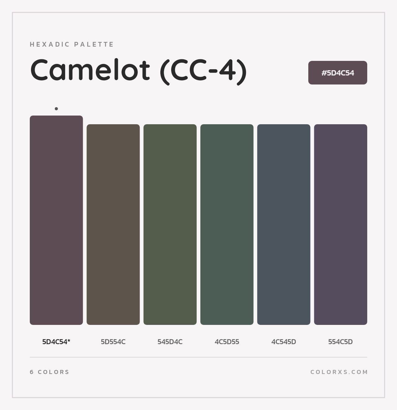 Camelot (CC-4) - Hexadic Color Palette