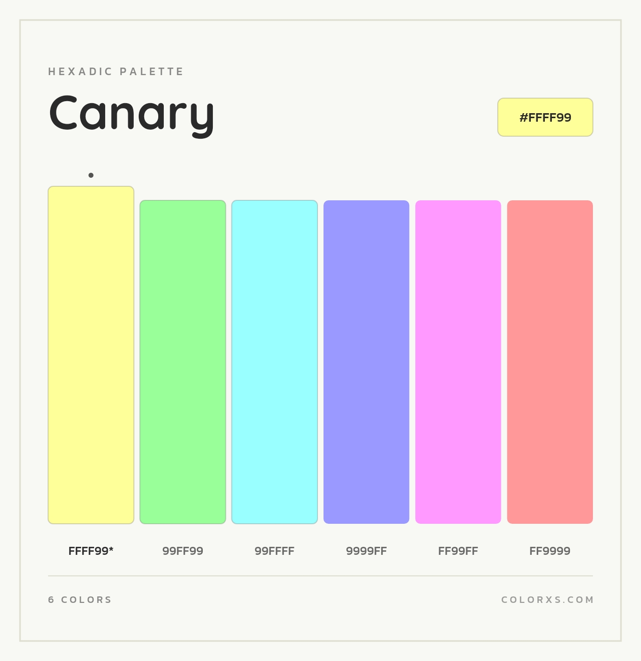 Canary - Hexadic Color Palette