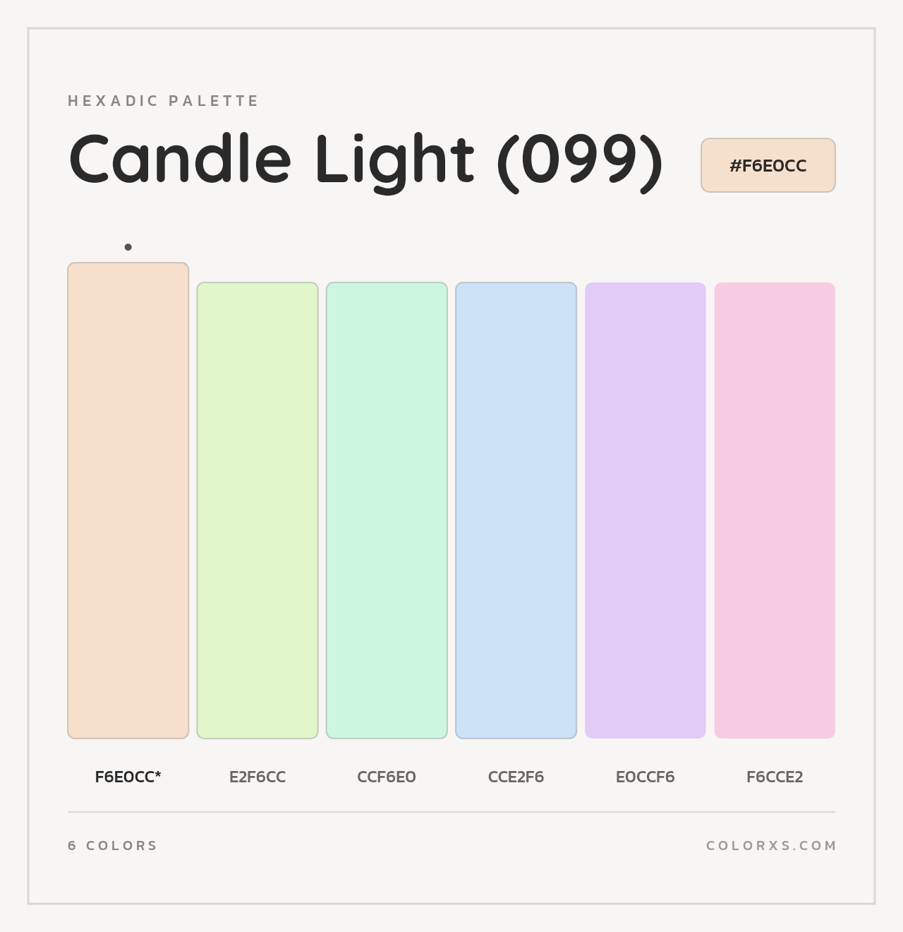 Candle Light (099) - Hexadic Color Palette