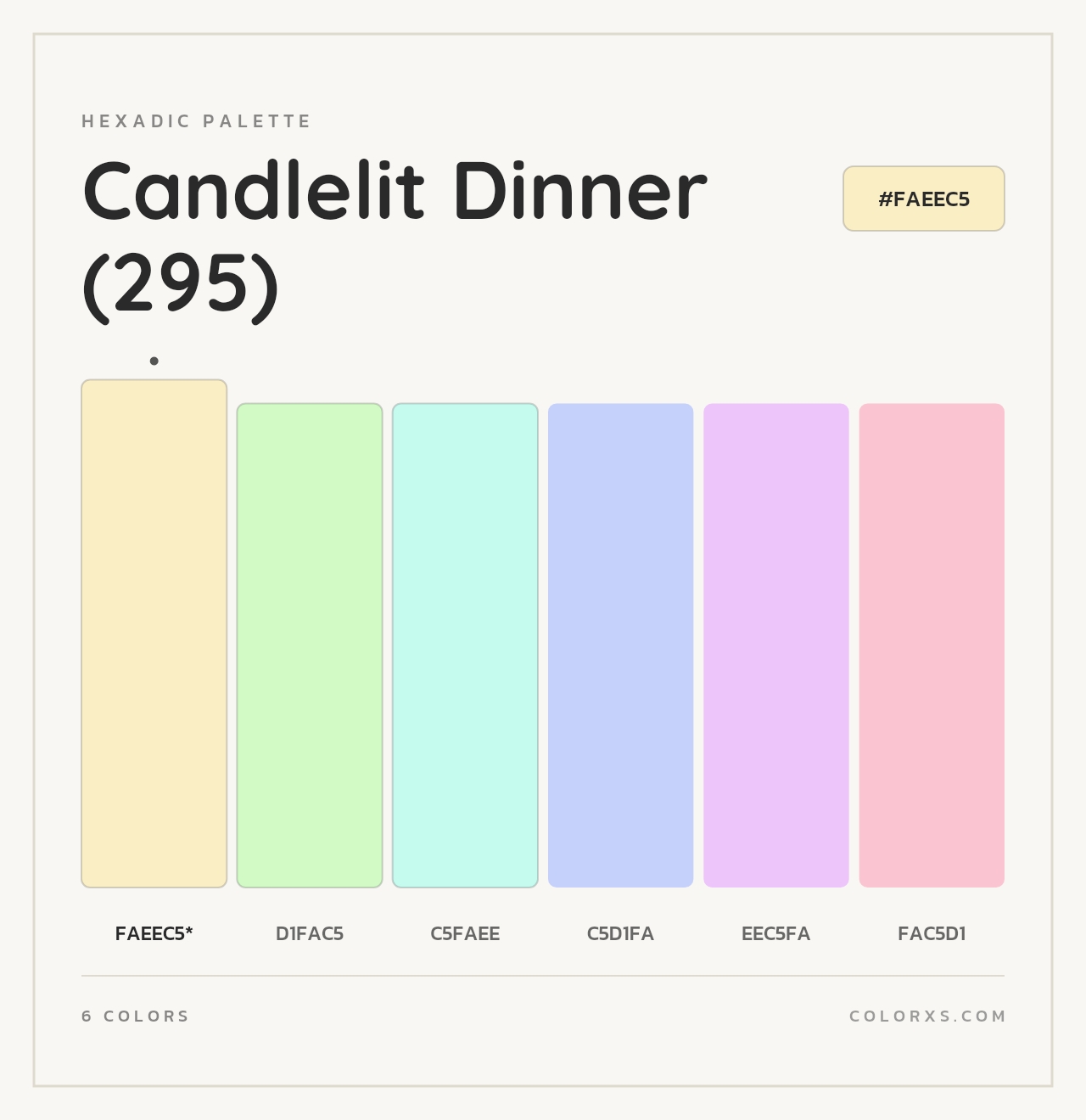 Candlelit Dinner (295) - Hexadic Color Palette