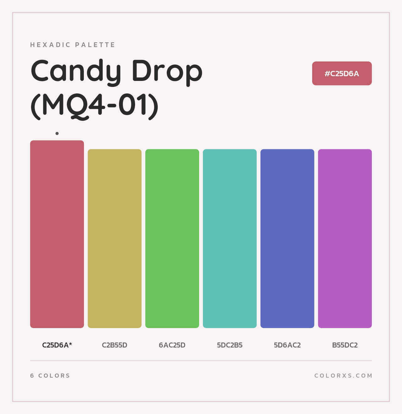 Candy Drop (MQ4-01) - Hexadic Color Palette